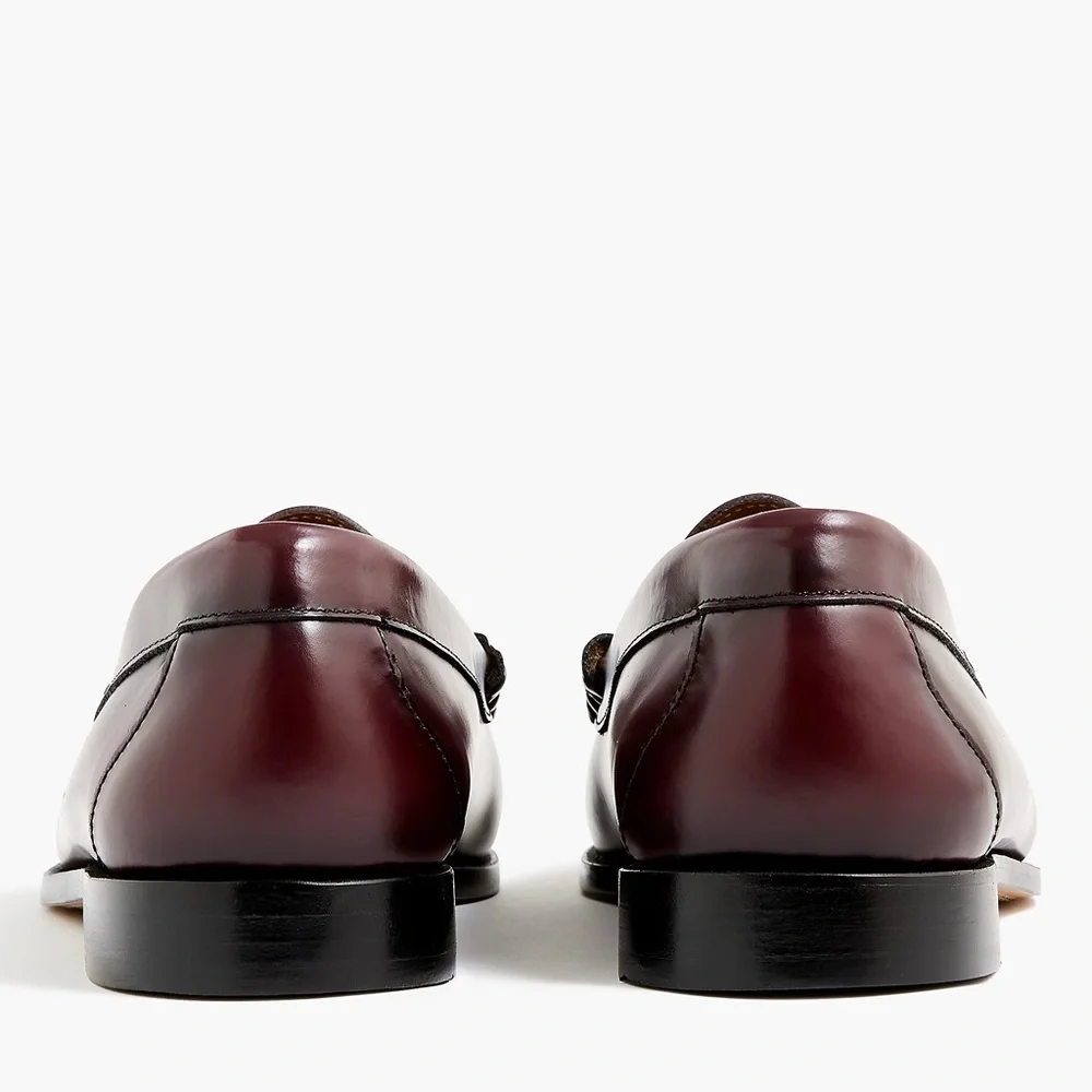 J. CREW Classic Leather Penny Loafer in Wine Size 10 1/2 M‎ $198 BS114